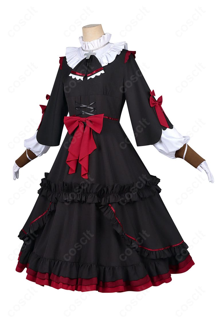 獄薔薇美血華 コスプレ衣装 ワンピース側面シルエット