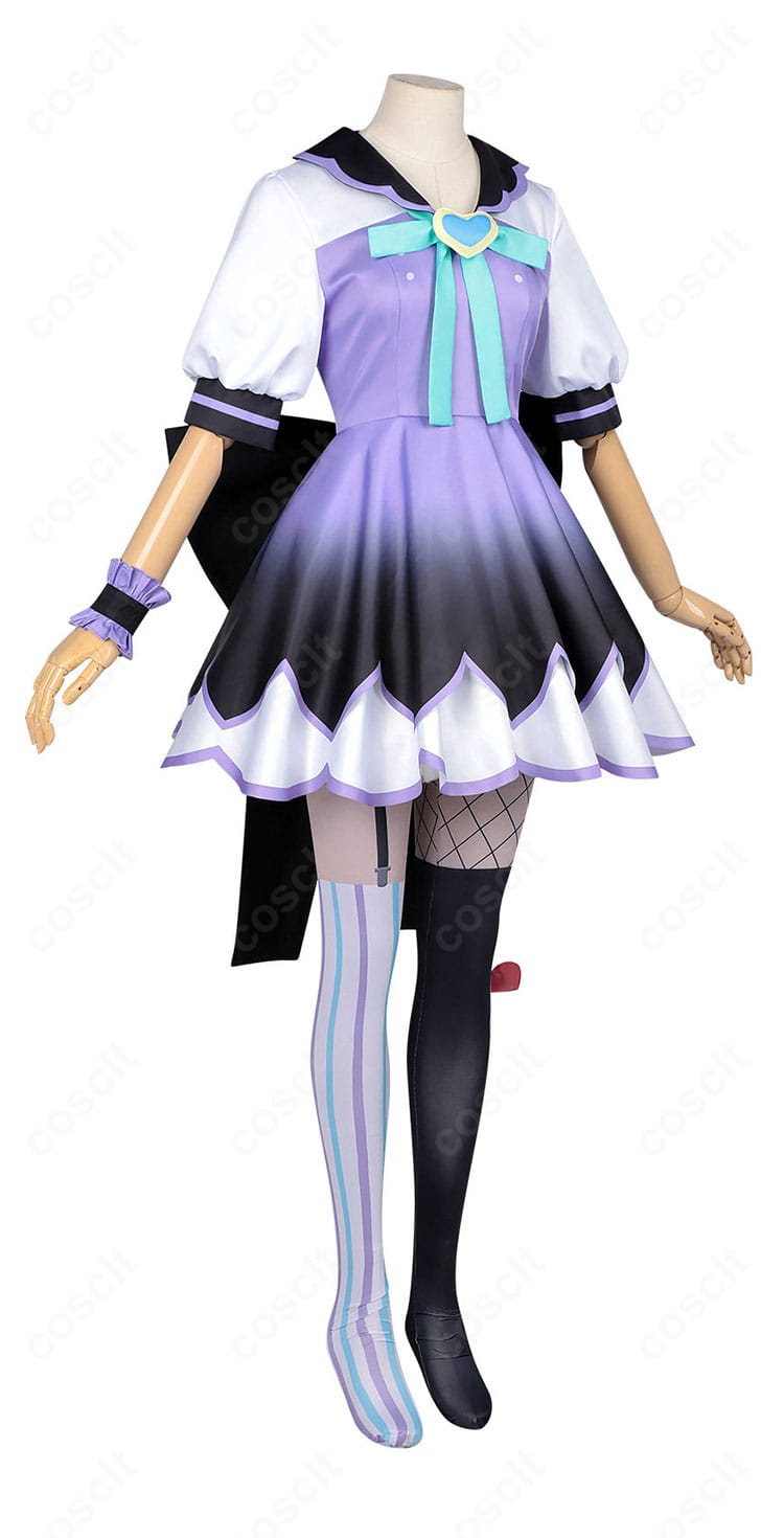 ワンピース側面シルエットとウエストラインのフィット感が分かる画像