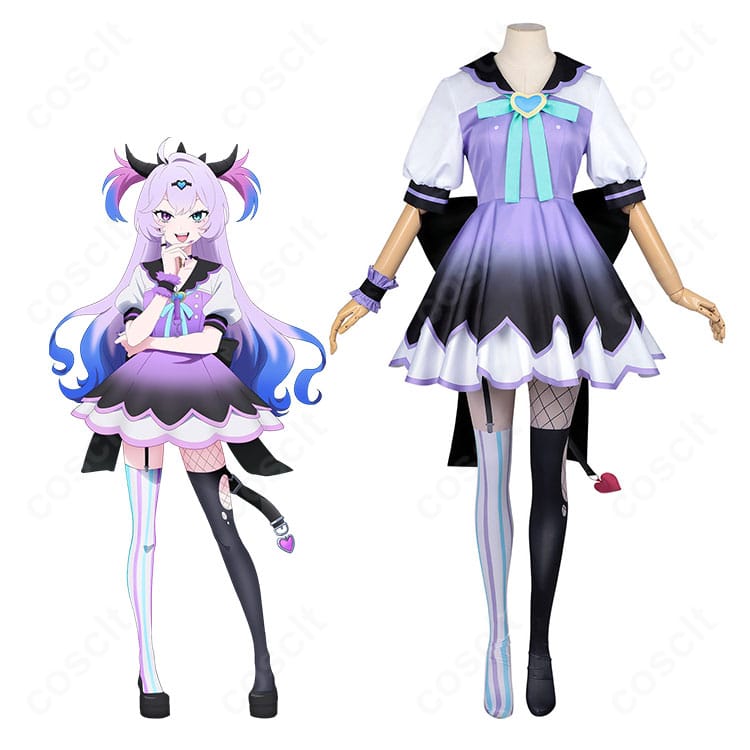 NEEDY GIRL OVERDOSE パープル・ロリポップ衣装の着用イメージとキャラクター風スタイリング