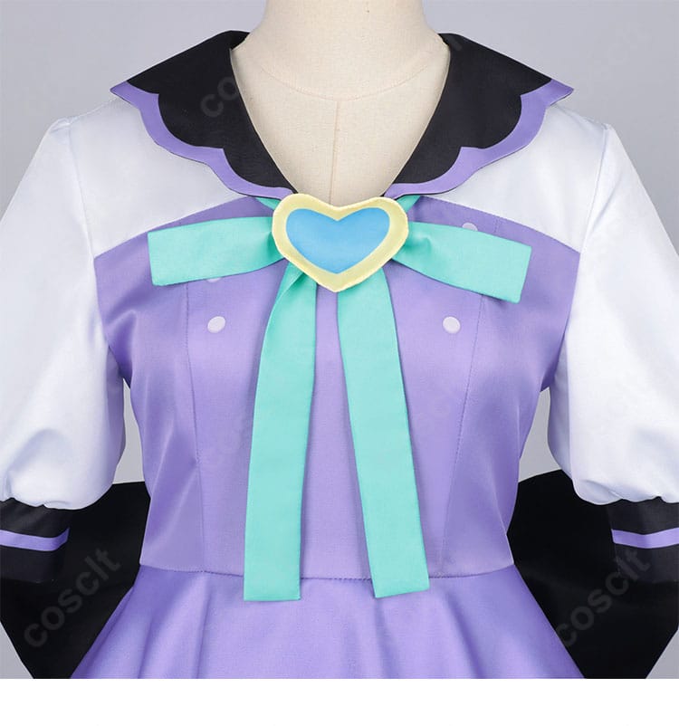 胸元~衣襟の装飾リボンと配色ステッチのディテール