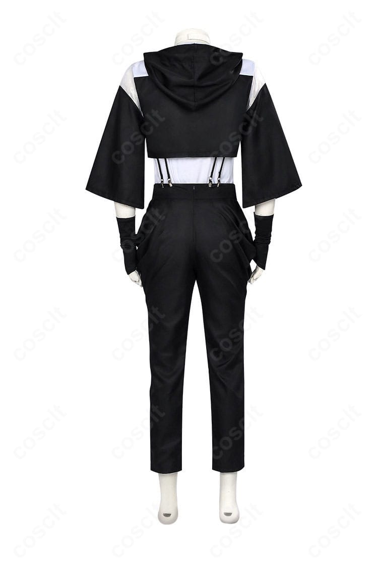 背面から見たジャケットとズボンのラインと丈感を示す画像