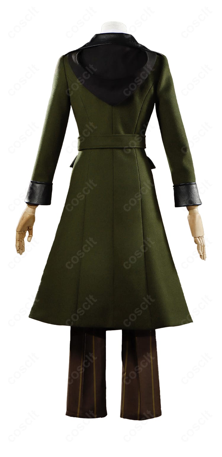 第五人格 メリー・プリニウス初期衣装の背面。コートの後ろ姿と裾の広がりを確認できる画像。