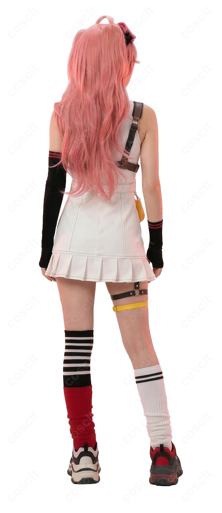 スカート装飾の背面ディテール|レッグカバーと太もも飾りの意匠