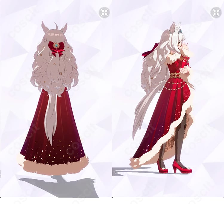 ビワハヤヒデ ノエルージュ・キャロル衣装の背面全体と右側ディテールを示す商品写真