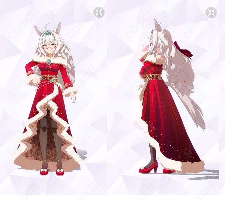 ビワハヤヒデ ノエルージュ・キャロル衣装の正面全体と左側ディテールを示す商品写真