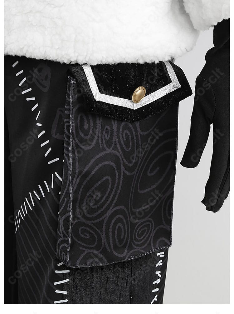 コート腰ポケットまわりのデザインと縁取りの接写