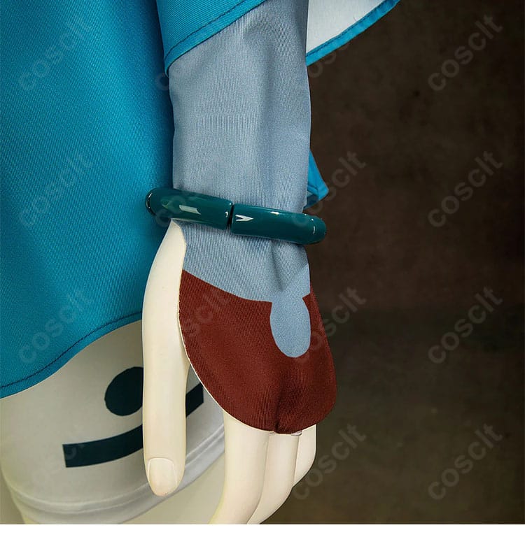 手首飾りの形状と固定バンドの仕様を示すディテール