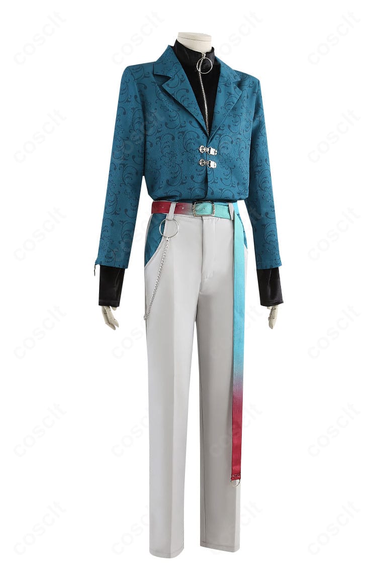 右側面ディテール：コートのラインと腰チェーンの見え方