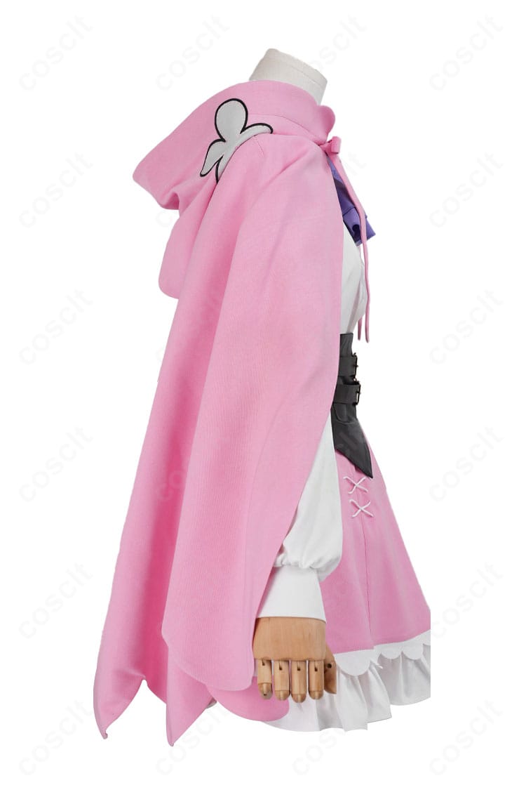 衣装右側の装飾ディテール。コルセットベルトのステッチとカチューシャの質感アップ