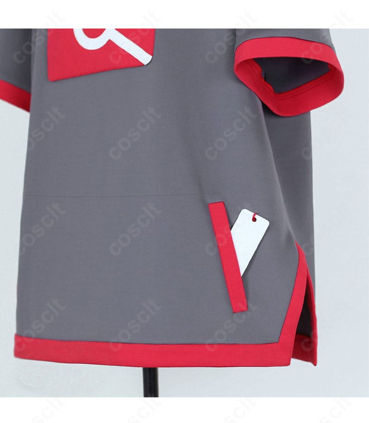 ゴウ 普段着トップスのポケット周り装飾ディテールの接写