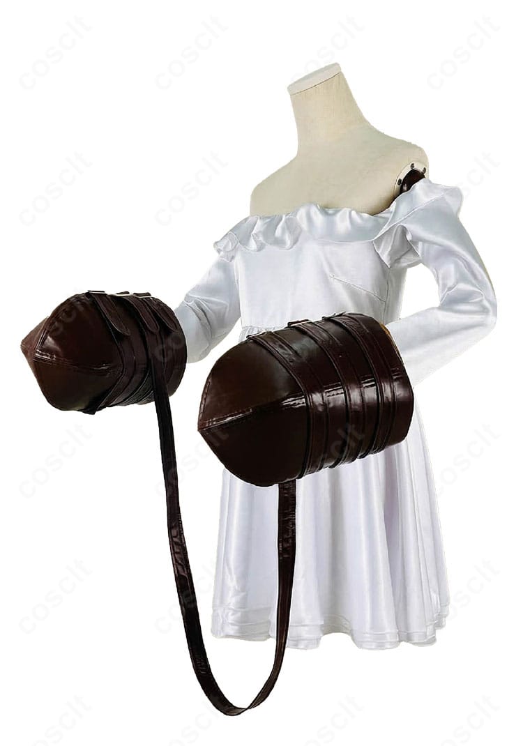 ルー 白い猫 コスプレ衣装のワンピース側面シルエット