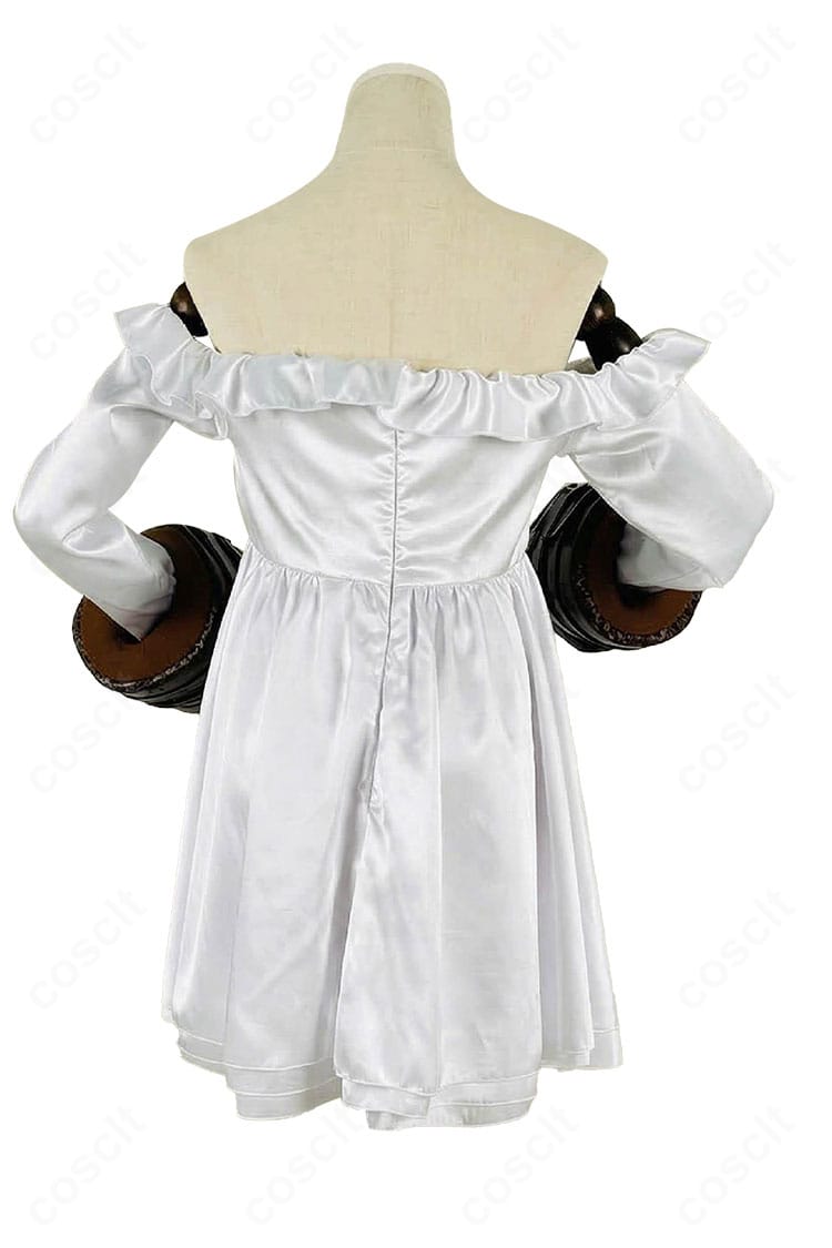 ルー 白い猫 コスプレ衣装のワンピース背面デザイン