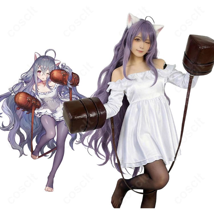 ブラウンダスト2 ルー 白い猫のキャラクターイメージと衣装セット全体図