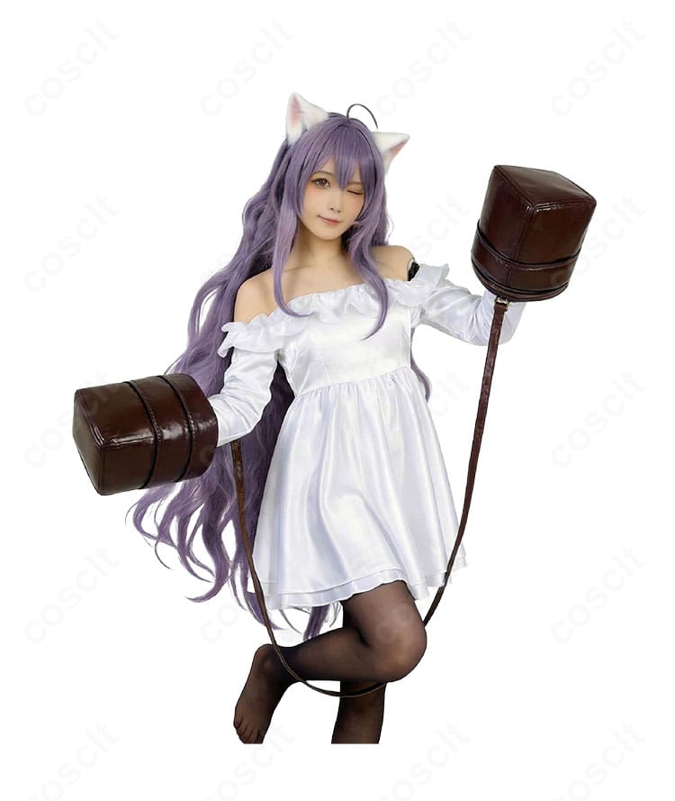 ルー 白い猫 コスプレ衣装のワンピース正面ディテール