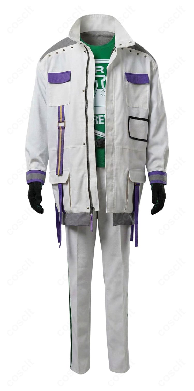 衣装正面の装飾ディテール。胸元の意匠やベルト位置、ストラップ基部の再現ポイントが見えるアップ。