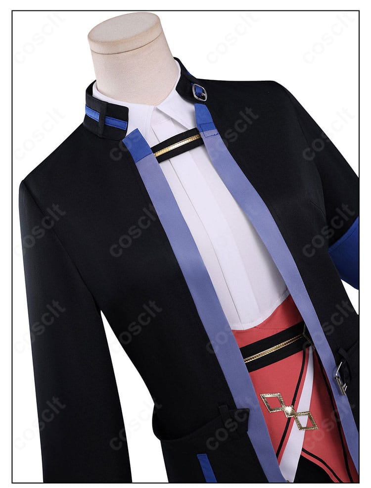 前立て装飾のディテールとステッチワークのアップ