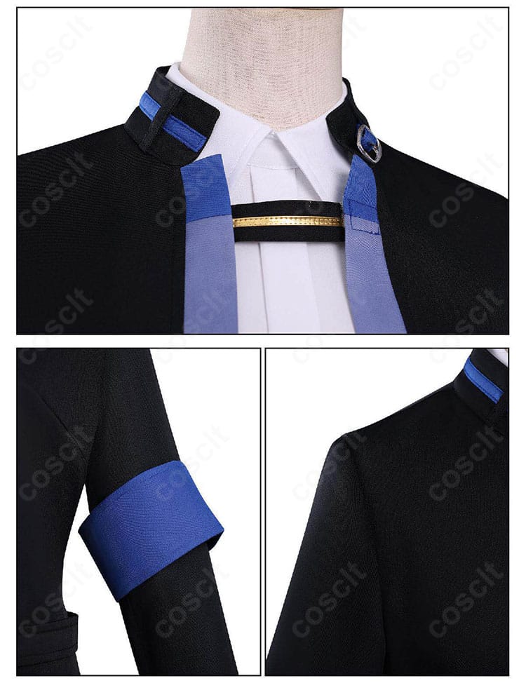 襟元の装飾と生地の質感、開き具合のディテール