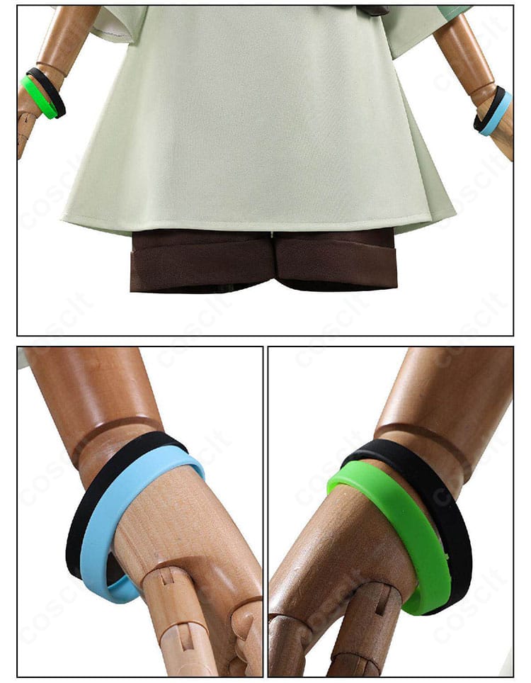 手首飾りのディテール。質感と留め具構造がわかる近接ショット。