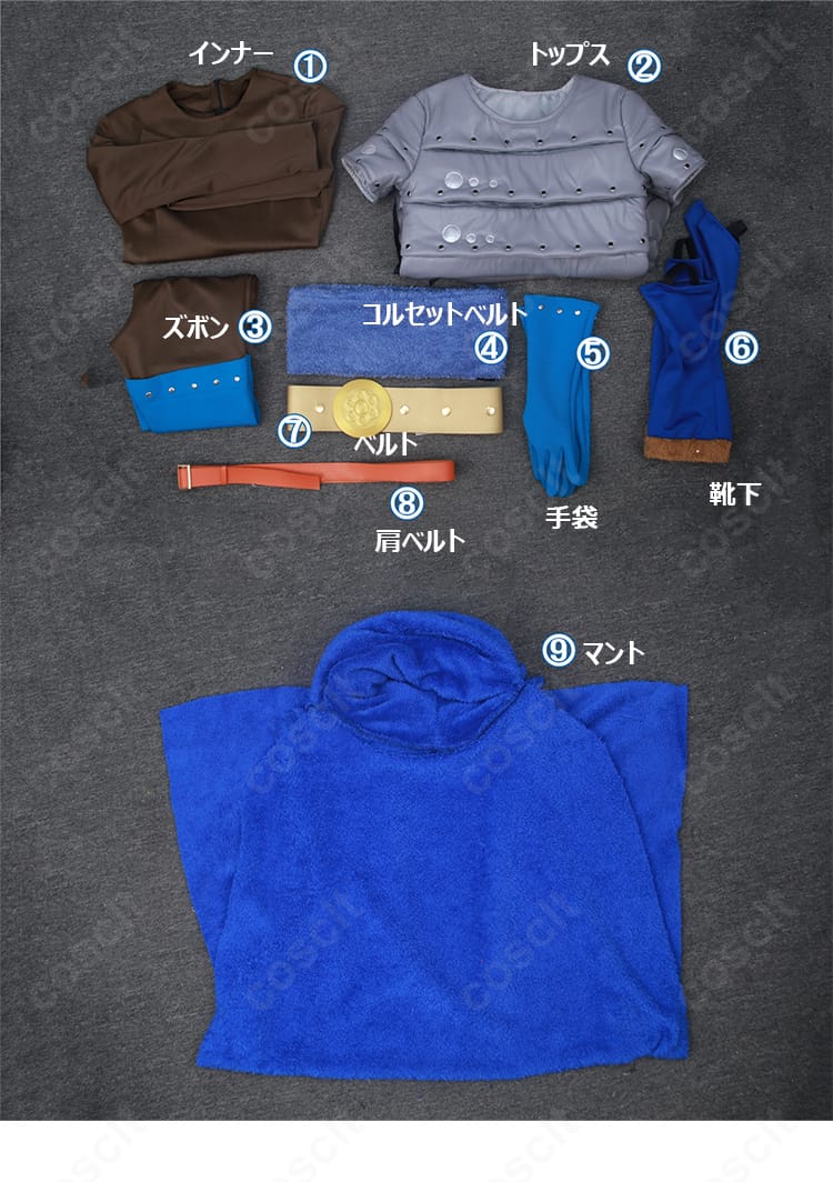 サンジ エルバフ編コスプレのセット内容一式レイアウト