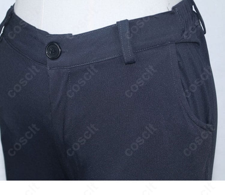 ズボンの装飾ディテールとラインの見え方