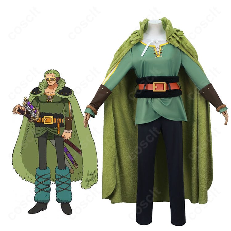 ONE PIECE ロロノア・ゾロ エルバフ編バイキング風コスプレ一式の着用イメージ