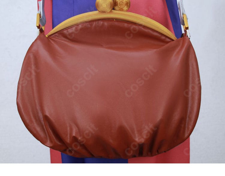 ウソップ衣装のメッセンジャーバッグ装飾ディテール(フラップとストラップ)