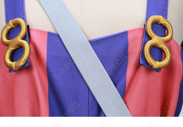 ウソップ衣装の衣襟装飾ディテール(フロントの装飾と留め具)