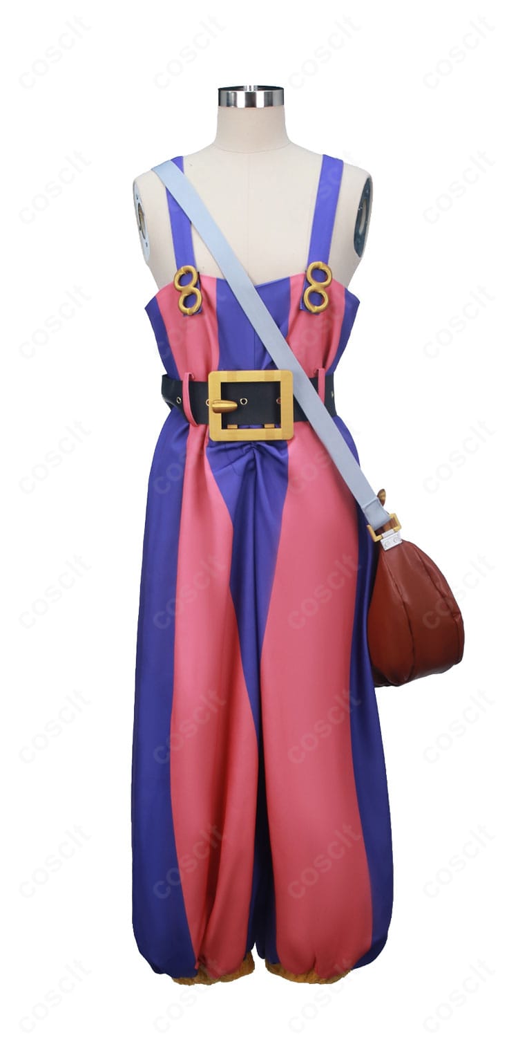 ウソップ エルバフ編コスプレ衣装の正面全体カット(オーバーオールと高コントラスト配色)