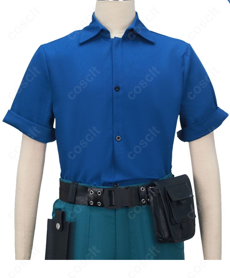 インナーシャツ前身頃の縫製と素材感、胸元の切替が分かるディテール画像