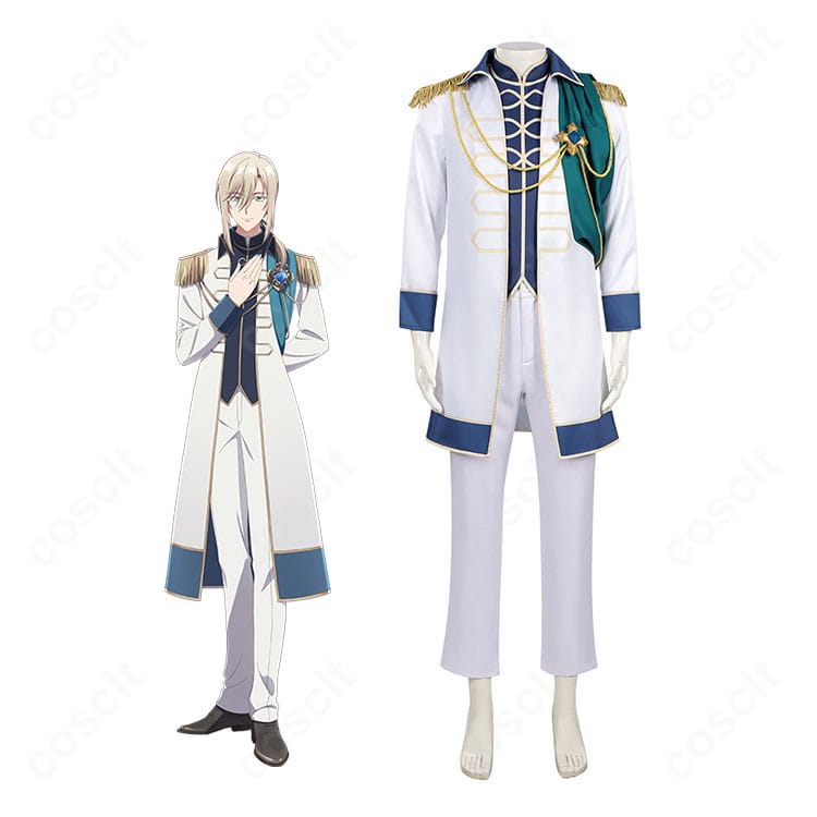 レナート・ディ・ルビーニのコスプレ衣装一式を着用したイメージカット（貴族風コートと肩飾りが映える全身）