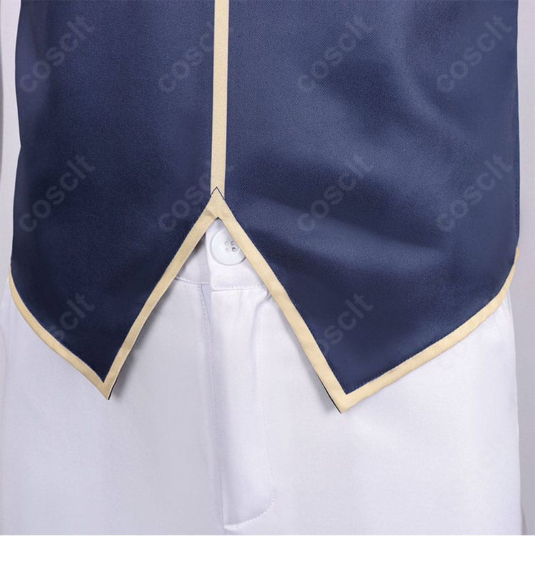 レナート・ディ・ルビーニ衣装のインナーベスト裾ディテールと重ね着の質感