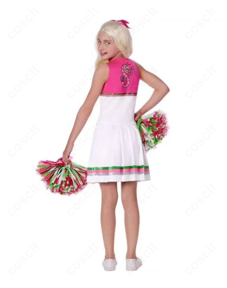 ゾンビーズ2 アディソン・ウェルズのチア衣装 背面。バックスタイルのライン配置とスカートの広がりが分かる商品写真。