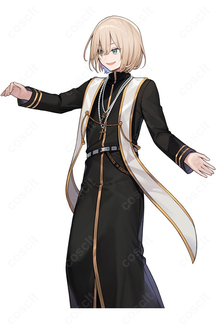 VTuberアイドル風コスプレ衣装の側面シルエット（ハリ感のある生地とラインが強調）