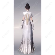 恋と深空 主人公 銀河の讃歌 白ドレス高再現コスプレ 衣装一式で上品に映える着用感 - 2枚目の画像（サムネイル）