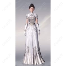 恋と深空 主人公 銀河の讃歌 白ドレス高再現コスプレ 衣装一式で上品に映える着用感 - 1枚目の画像（サムネイル）