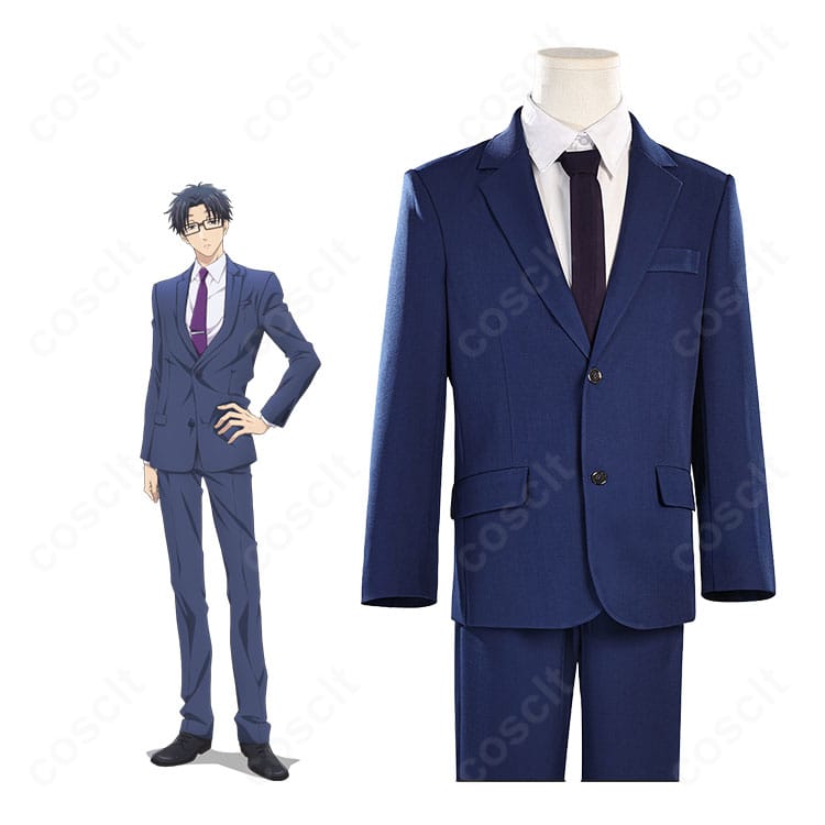 二藤宏嵩イメージのスーツコーデ一式を着用した全身参考画像（COSCLT）