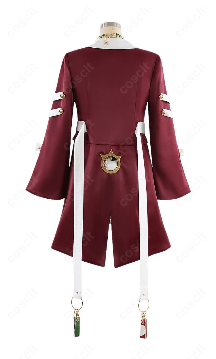 背面全体：コートのシルエットとバックファスナーの配置