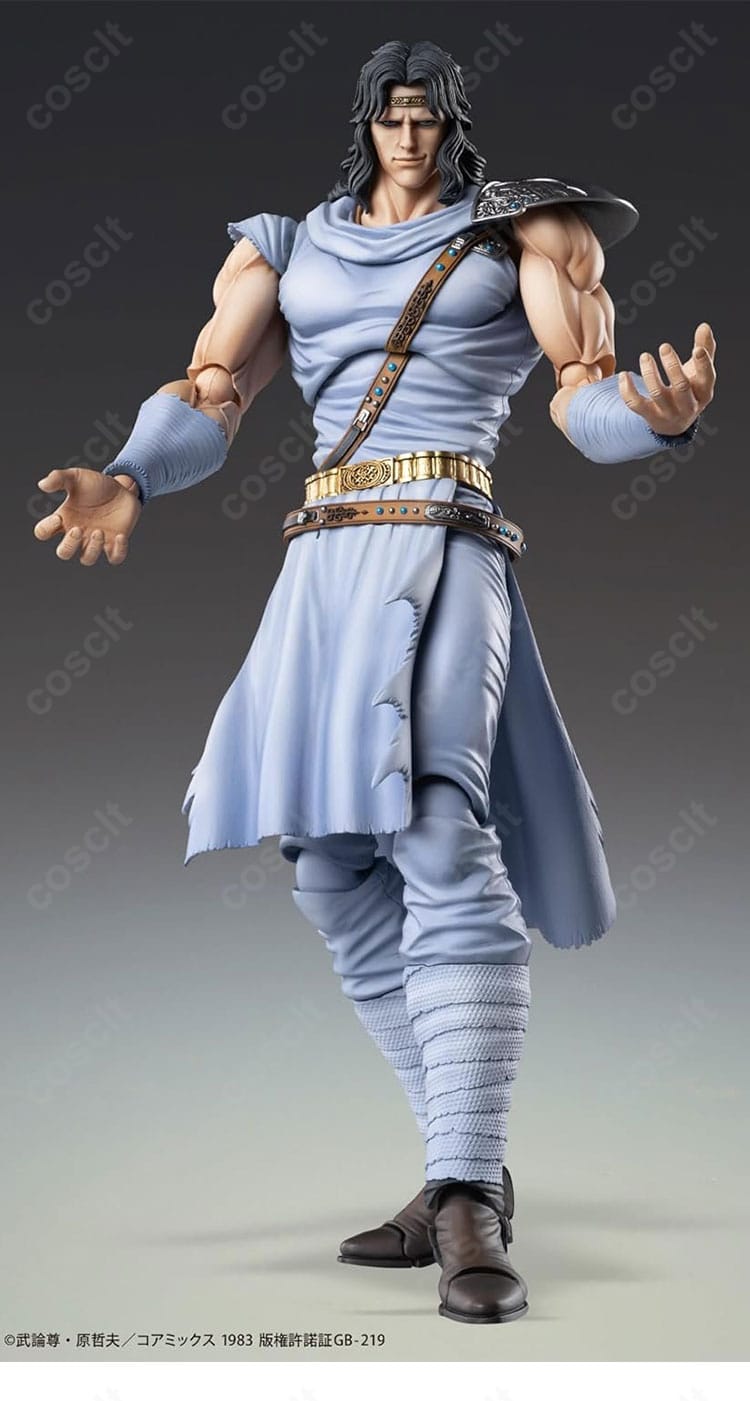 北斗の拳 トキのコスプレ衣装 側面シルエット(肩鎧の厚みとベルト位置が分かる角度)