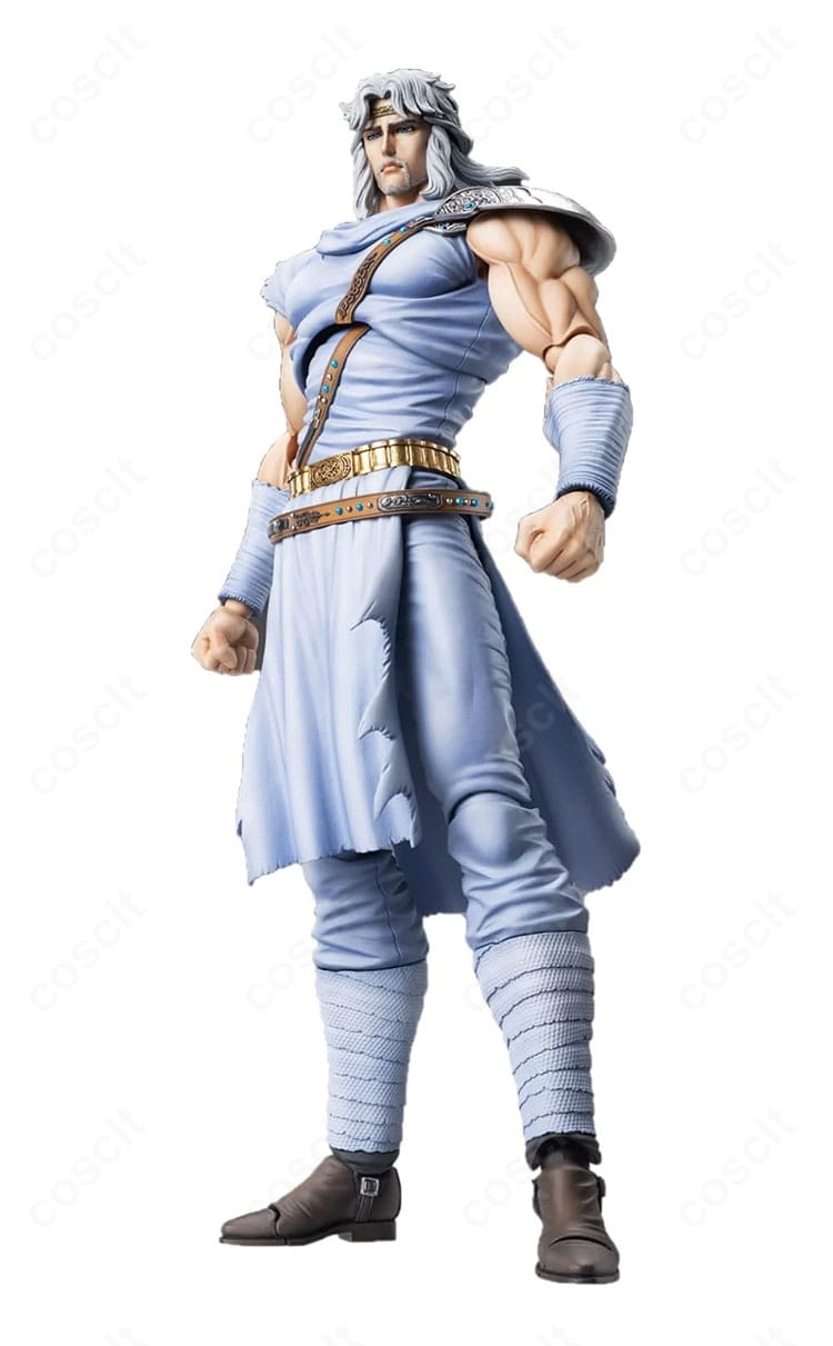 北斗の拳 トキのコスプレ衣装 正面全身カット(上着・肩鎧・腰飾り・脚絆のセット構成)