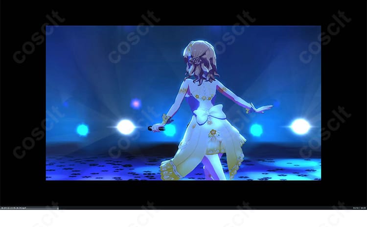日野下花帆 三原色ステージ衣装の背面装飾パーツの近接ディテール