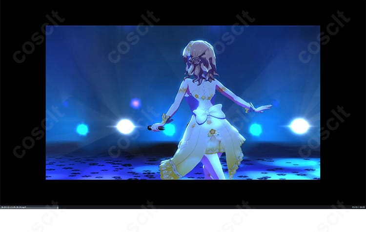 乙宗梢 三原色ステージ衣装 背飾りのクローズアップ(質感と固定)