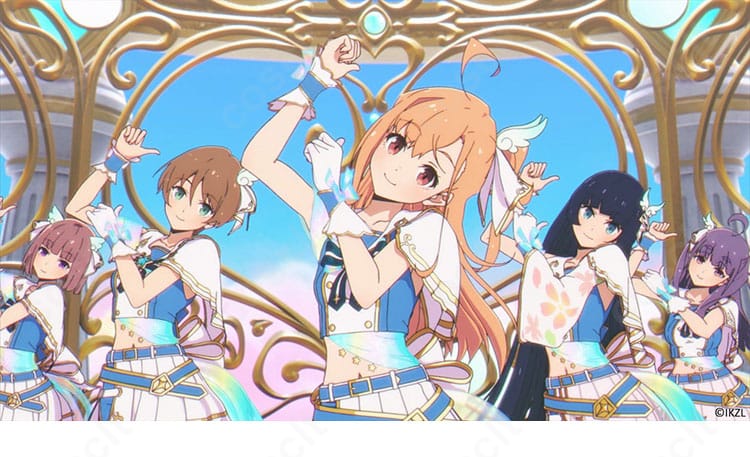 アイドル風コスプレ衣装の側面シルエット(スカートのハリ感とライン)