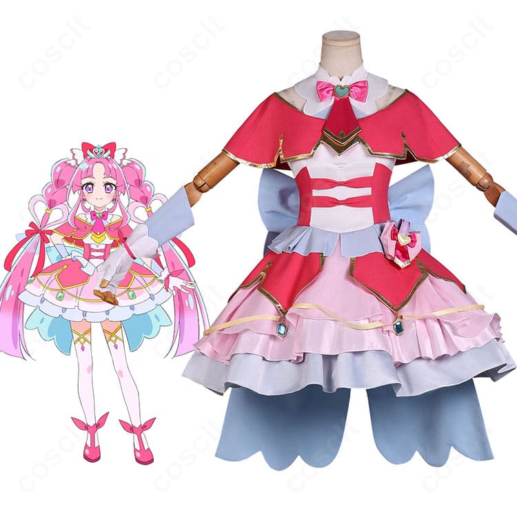 キュアミスティック(小林みくる)変身後ドレス一式を着用した全身イメージ