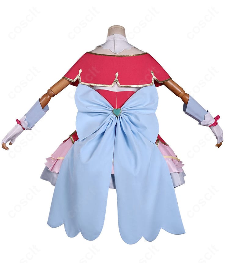 キュアミスティック変身後ドレスの背面全体(大きな背面リボン)
