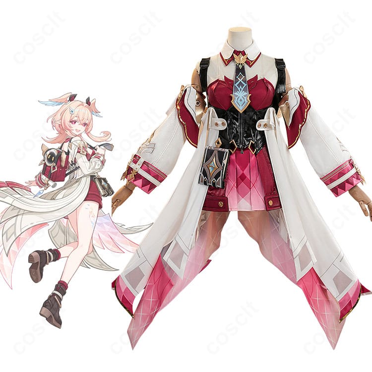 原神系ファンタジー衣装を着用したモデルの全身イメージ。翼とエルフ耳、小物一式の雰囲気が伝わる写真
