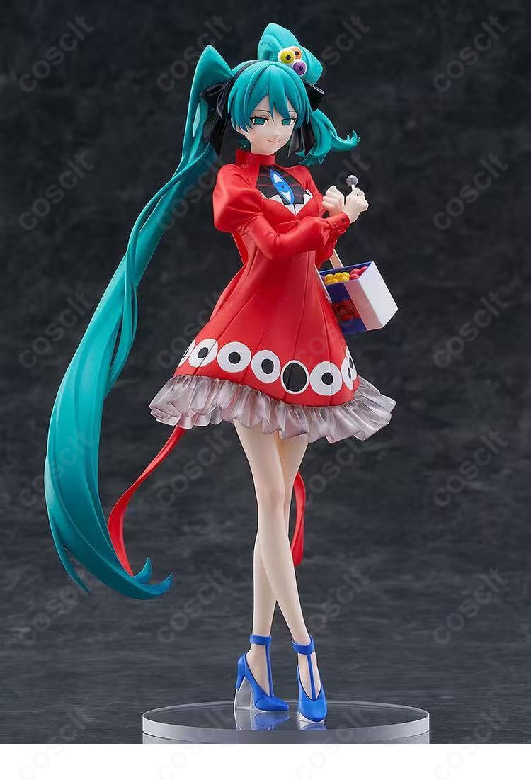 初音ミク パノプティコンψVer. コスプレ衣装の正面ディテールと高コントラスト配色