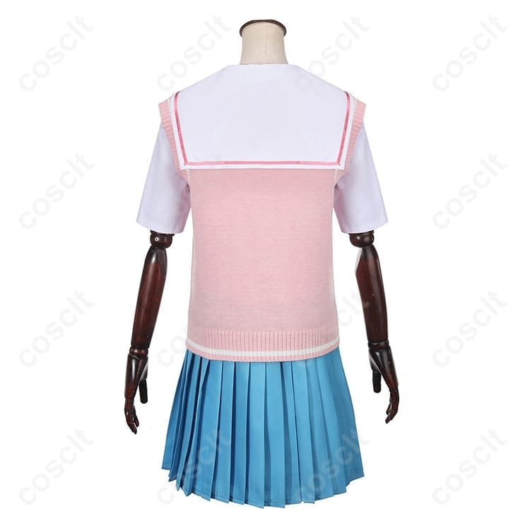 超かぐや姫！ 綾紬芦花 制服コスプレ｜ピンクベストで高再現、軽量で撮影・イベントも快適 - 3枚目の画像