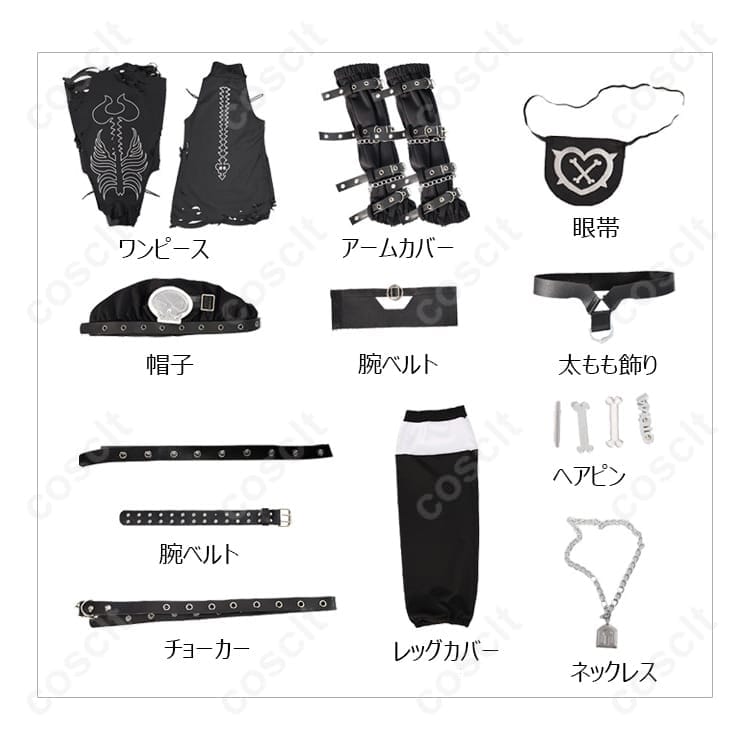 夜乃くろむ 初期衣装｜ぶいすぽっ！高再現パンクコスプレ、快適設計でイベント映え - 5枚目の画像