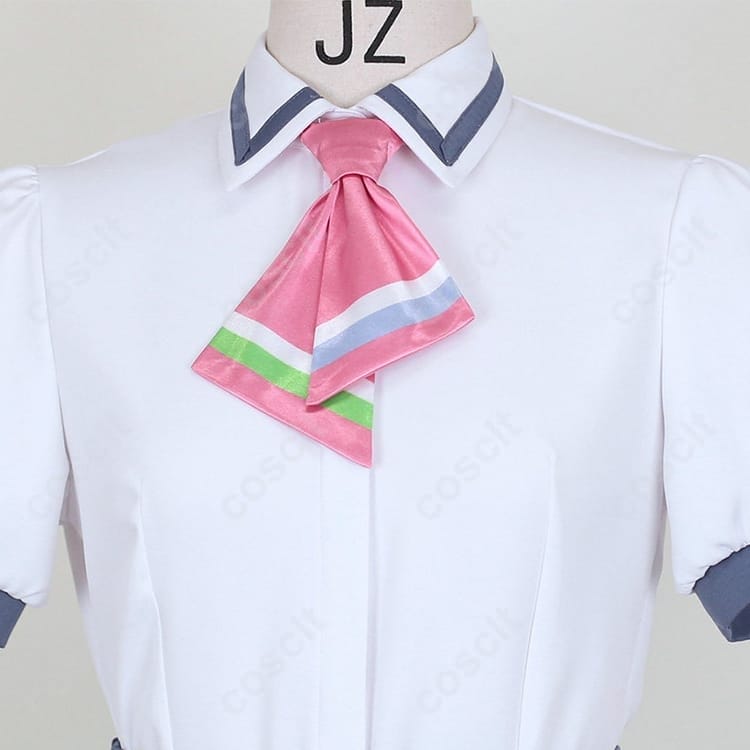 学園夏制服コスプレ衣装｜通気性◎の3点セットで清楚に再現、撮影やイベントに最適 - 5枚目の画像
