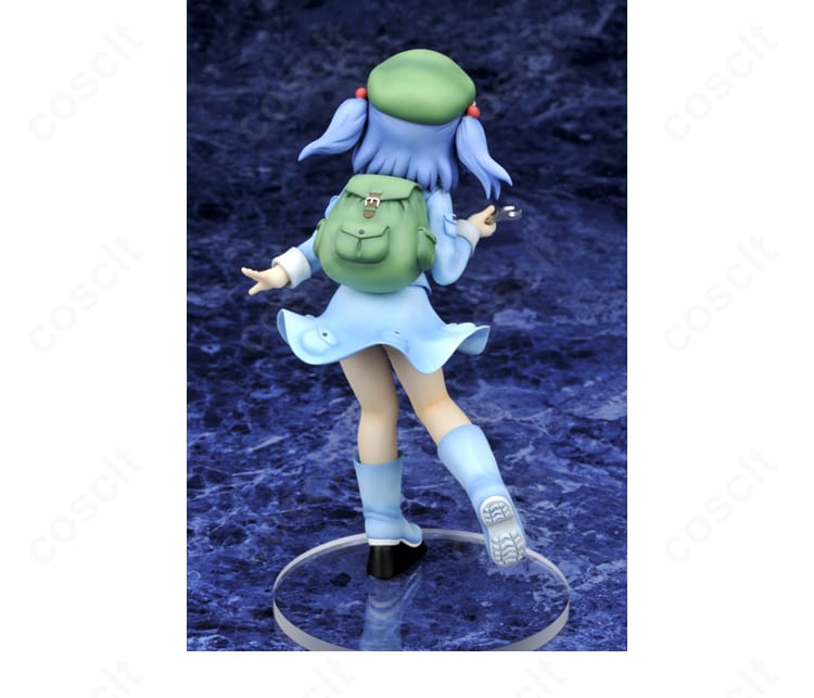 東方Project 河城にとり衣装の背面ディテール接写。装備風パーツとステッチの質感が分かるカット。